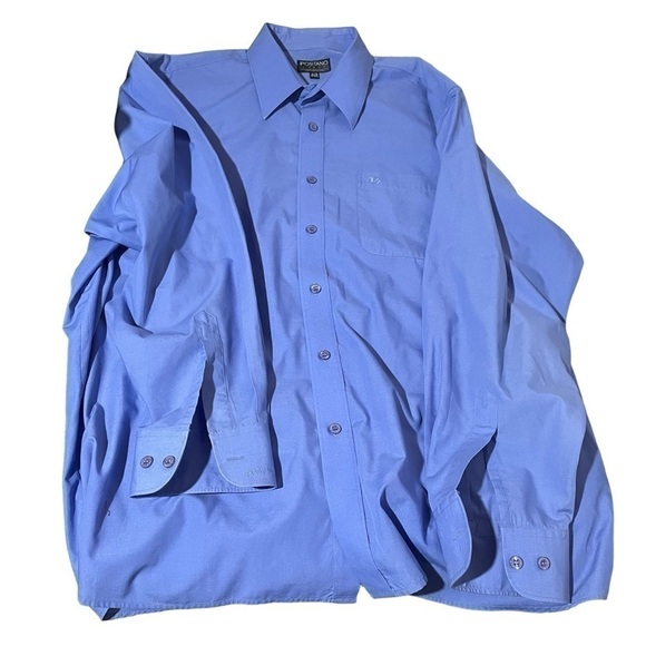 Positano Italy -Cotton Blend - Size XL- 17-17.5 Button down Dress Shirt EUC - Picture 5 of 8